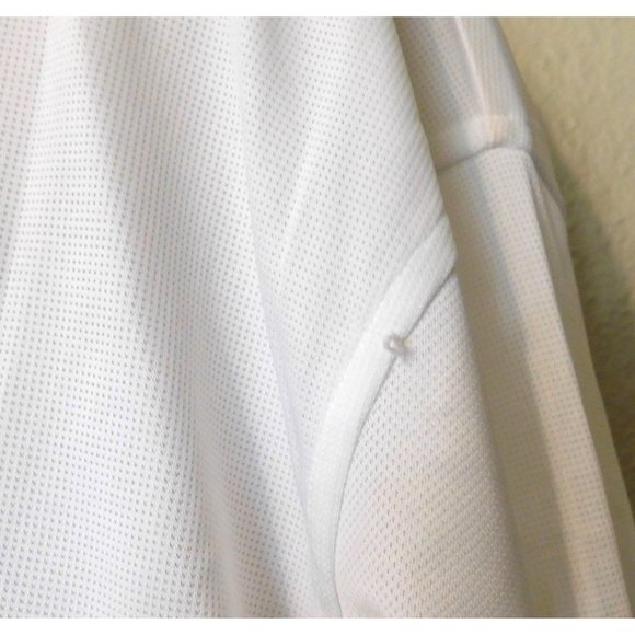 DAC Athletic Club Dry Fit Shirt Mens XL White Go Dry High Neck Golf Short Sleeve - Picture 4 of 8